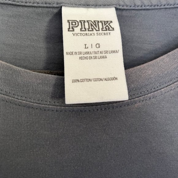 VS PINK Gray Long-Sleeve Shirt with Front Pocket Detail Size L - Picture 5 of 5